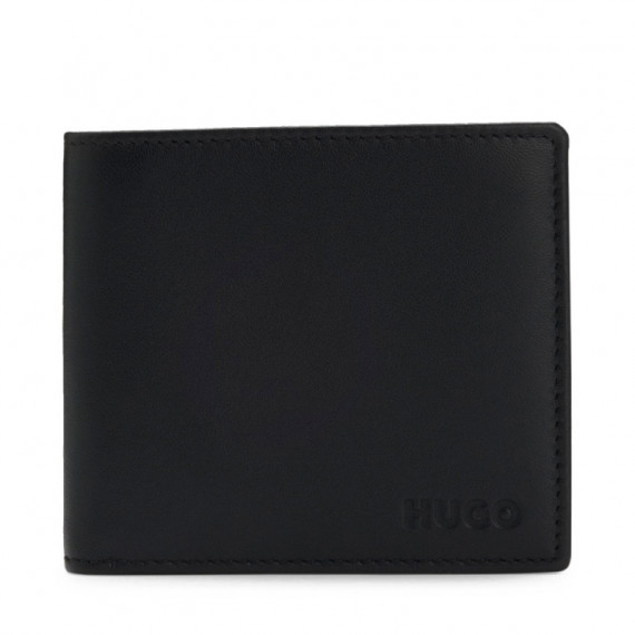 Cartera Plegable de Piel Granulada con Logo Grabado  HUGO BOSS