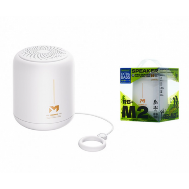 Mini Altavoz Port&aacute;til Inal&aacute;mbrico Remax 8W Resistencia IPX5 Blanco RB-M2-WT