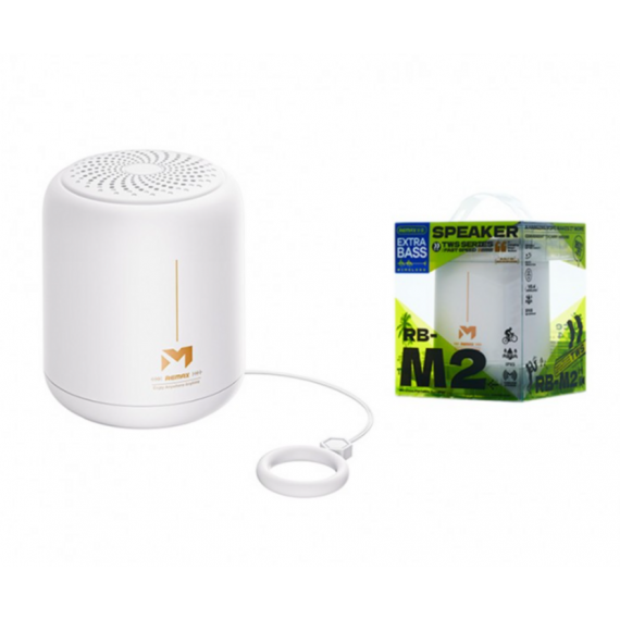 Mini Altavoz Portátil Inalámbrico Remax 8W Resistencia IPX5 Blanco RB-M2-WT