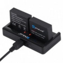 Cargador Dual PULUZ para Baterías GoPro Hero 4 (AHDBT-401)