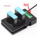 Cargador Dual PULUZ con Indicador LED para Baterías GoPro Hero 9