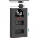 Cargador Dual Compatible para Baterías de Cámara de Acción GoPro MAX