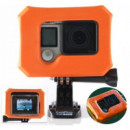 Funda Protectora Impermeable PULUZ para Action Cam, Cubierta Flotador Naranja H 7/6/5
