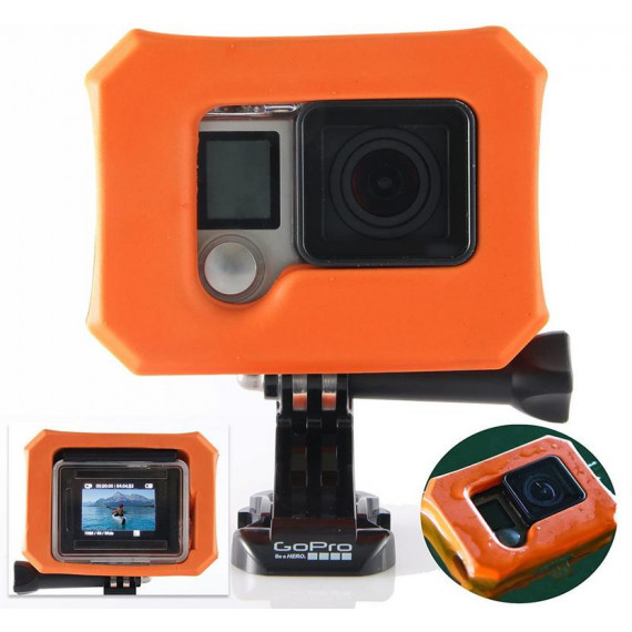 Funda Protectora Impermeable PULUZ para Action Cam, Cubierta Flotador Naranja H 7/6/5