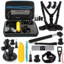 Kit de Accesorios PULUZ 20 en 1 con Funda Eva para Gopro Hero (MAX/9/8/7/6/5/4/3)