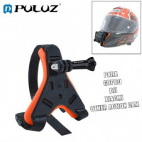 Soporte PULUZ Casco Moto Multiuso Compatible para Action Cam Hero 8/7/6/5/4/3