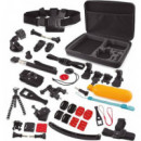 Kit de Accesorios KSIX 22-EN-1 Ultimatepack para Gopro y Cámaras de Acción Negro (BXGO23)