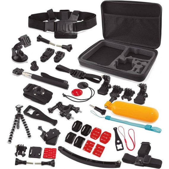 Kit de Accesorios KSIX 22-EN-1 Ultimatepack para Gopro y Cámaras de Acción Negro (BXGO23)