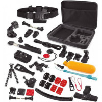 Kit de Accesorios KSIX 22-EN-1 Ultimatepack para Gopro y Cámaras de Acción Negro (BXGO23)