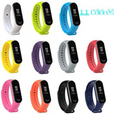 Correa de Silicona Compatible para Xiaomi Mi Band 3 y Mi Band 4