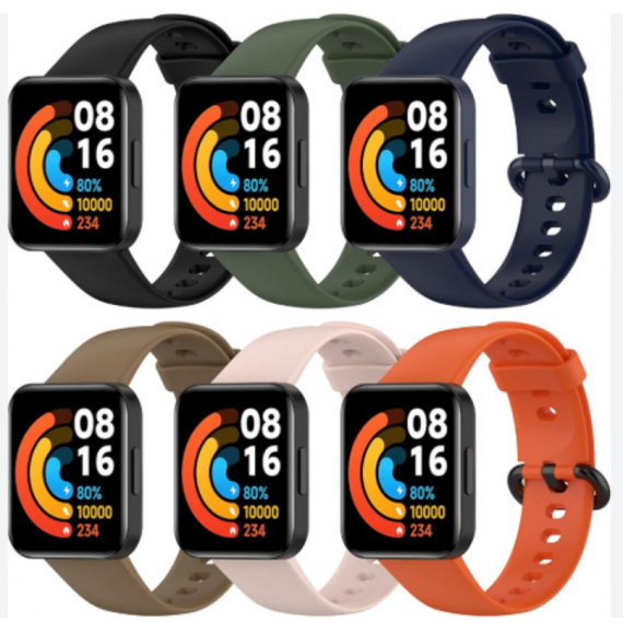 Correa de Reloj de Silicona Compatible para Xiaomi Redmi Watch 2 y Redmi Watch 2 Lite