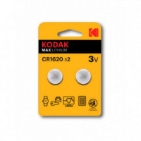 Pila KODAK Max Litio CR1620 3V (paquete de 2 Unidades)