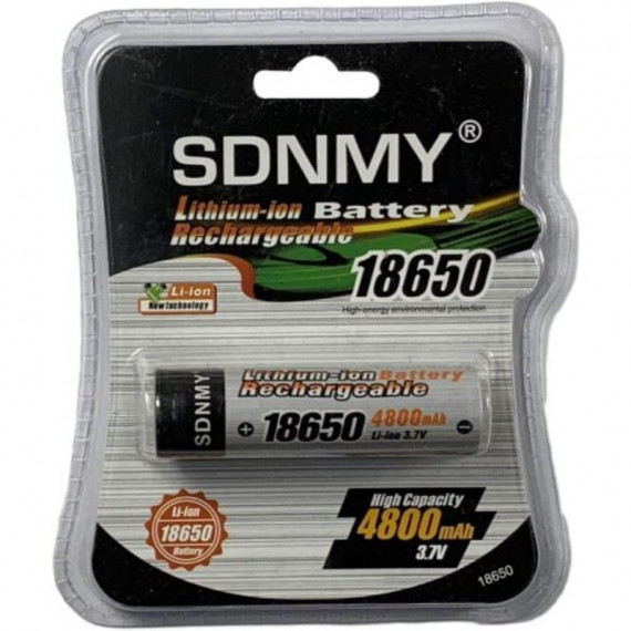 Pila Recargable de Litio SDNMY 18650, 4800 Mah 3.7 V