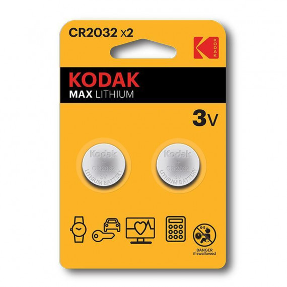 Pila KODAK Max Lithium CR2032 3V (2 Unidades)