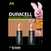 Pila DURACELL Recargable Aa 2500MAH (pack de 2 Pilas)