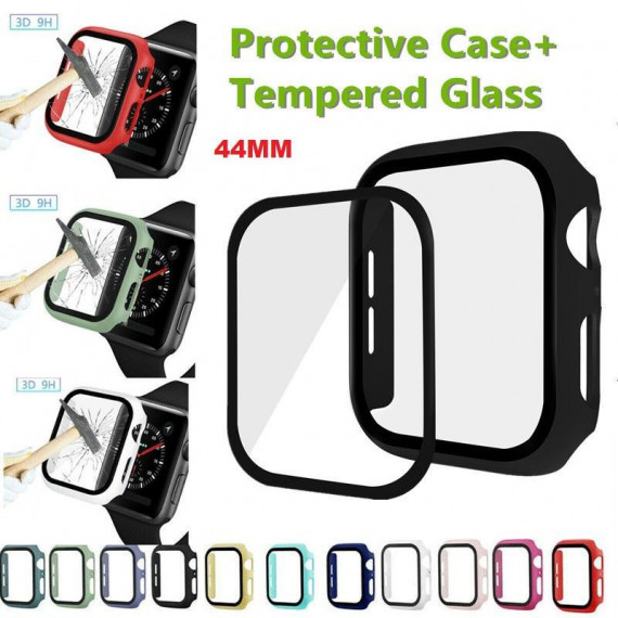 Carcasa y Cristal Compatible con Apple Watch Series 5 44mm Protección 360