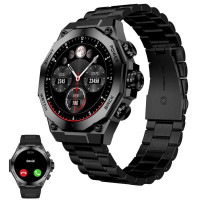 Smartwatch KSIX Titanium Amoled 1,96", 2 Correas, Aut. 5 Días, Llamadas, Negro (BXSW21N)