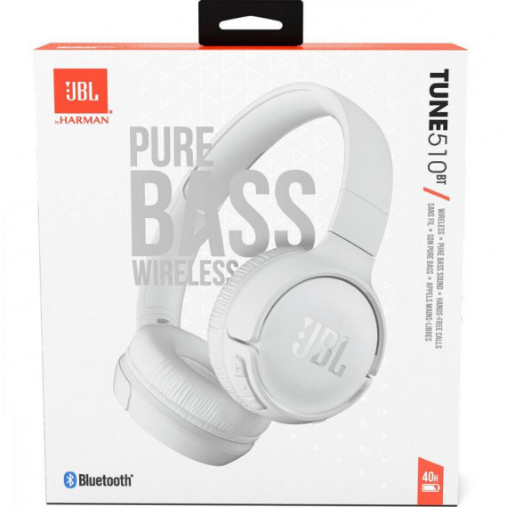 Auricular JBL Bluetooth Tune 510BT Inalámbrico Diadema Blanco