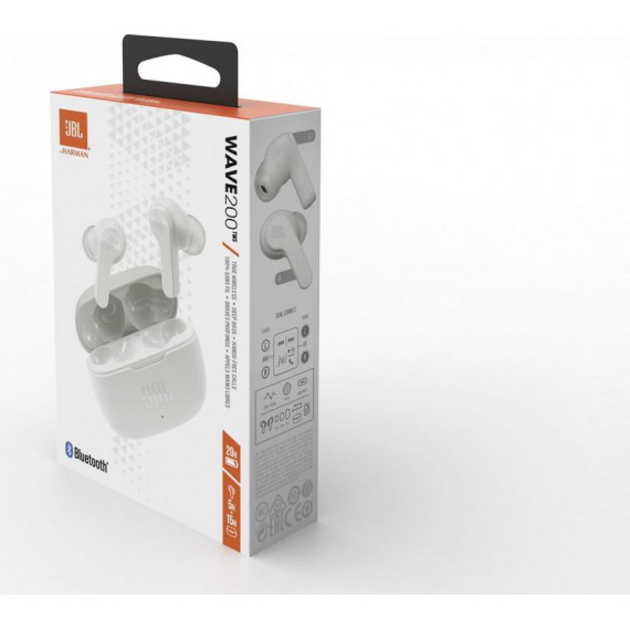 Auriculares Inalámbricos JBL Wave 200TWS con Deep Bass Blancos