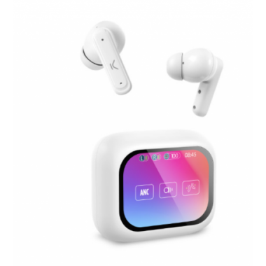 Auriculares Inal&aacute;mbricos Ksix Vision con Pantalla TFT 2.01" ANC y Asistente de Voz Negro (BTW03N)
