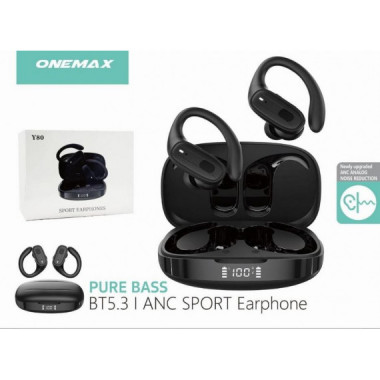 Auriculares Inal&aacute;mbricos Deportivos Y80 Bluetooth HD Est&eacute;reo (Negro)