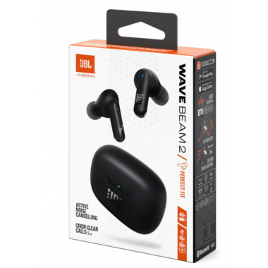 Auriculares Inal&aacute;mbricos JBL Wave Beam Bluetooth Smart Ambient Negros (32 Horas)