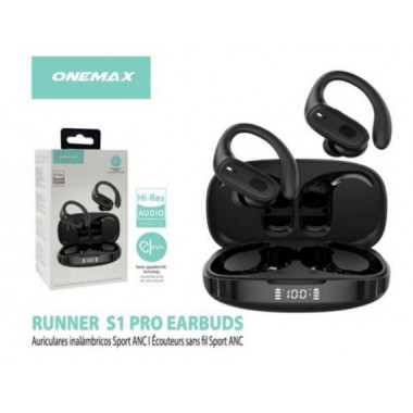 Auriculares Inal&aacute;mbricos Onemax Wireless Sport Runner S1 Pro con 12H de Autonom&iacute;a y Drivers de 10mm