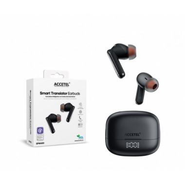 Auriculares Inal&aacute;mbricos Accetel EPW650 con ANC y Traducci&oacute;n Instant&aacute;nea Negro