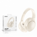 Auriculares Inalámbricos Accetel EPW880W TWS con Cancelación Activa de Ruido (ANC+ENC) y Micrófono (Blanco Crema)