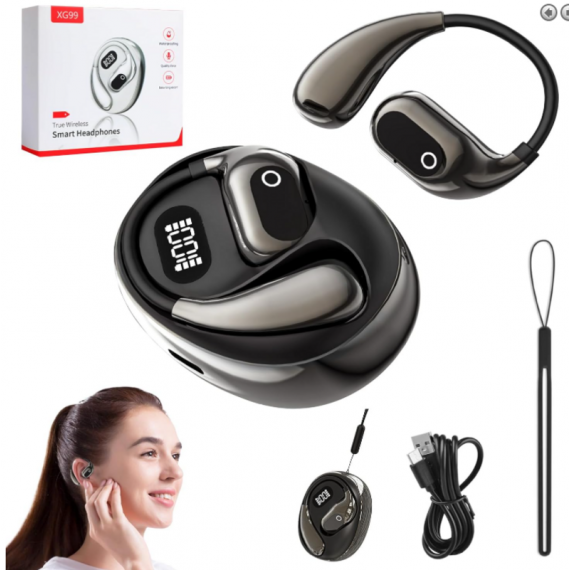 Auricular Traductor Inalámbrico Bluetooth XG99 OWS con Pantalla Digital Deportivo Blanco