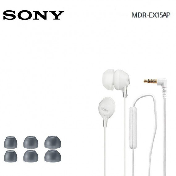 Auriculares con Micrófono Sony MDR-EX15AP Blanco