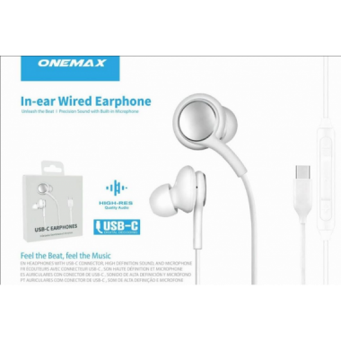 Auricular Onemax G5 Tipo C con Micr&oacute;fono, Blanco