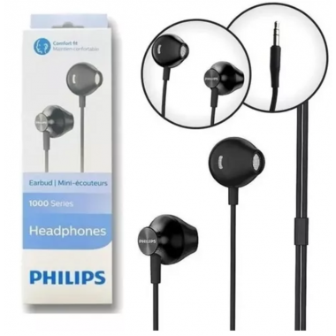 Auriculares Intraauditivos Philips de Bot&oacute;n TAUE100BK Negros