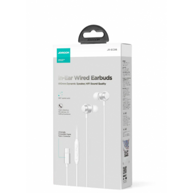 Auriculares In-Ear con Cable Joyroom JR-EC06 USB-C de Metal (Plata)