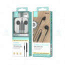 Auriculares Estéreo Ikrea con Cable Jack 3.5mm 1.2m WC8279 Negro