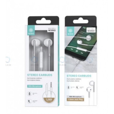 Auriculares Ikrea Etereo con Micr&oacute;fono 3.5mm 1.2m Blanco (WC8503)