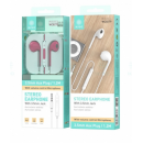 Auriculares Estéreo Ikrea WC8279 Fusia con Cable 3.5mm 1.2m