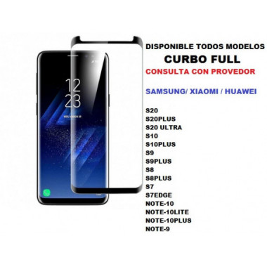 Protector de Cristal para M&oacute;vil Curvo Full Completo Compatible