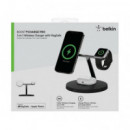 Base de Carga BELKIN 3 en 1 Inalámbrica 15W Negro Boost Charge con Magsafe