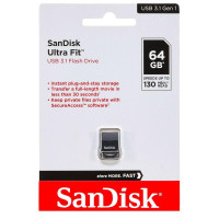 Pendrive SANDISK Ultra Fit USB 3.1 64GB 130 Mb/s Nano Negro