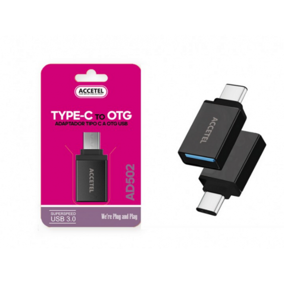 Adaptador ACCETEL OTG Tipo-C a USB 3.0 AD502