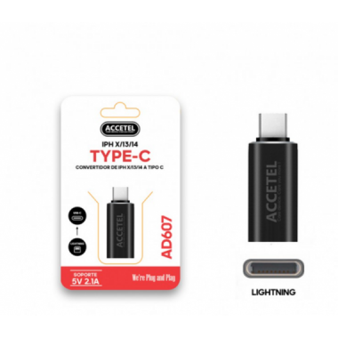Adaptador Accetel Lightning a USB-C para iPhone (AD607)