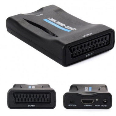Adaptador Convertidor HDMI a SCART Euro de 21 Pines