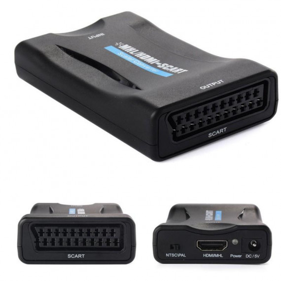 Adaptador Convertidor HDMI a SCART Euro de 21 Pines