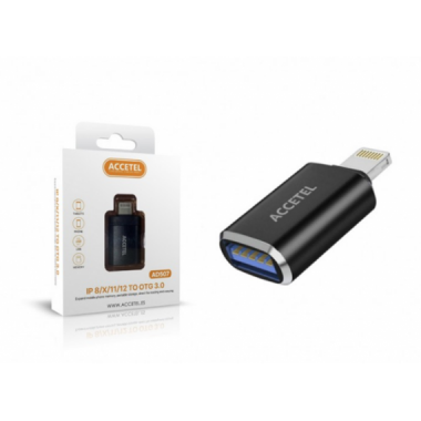Adaptador Accetel Lightning a USB OTG 3.0 para iPhone (AD507)