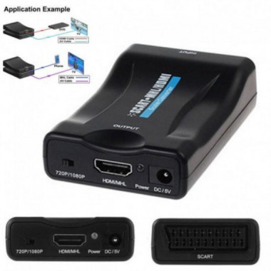 Adaptador Convertidor Euroconector SCART a HDMI