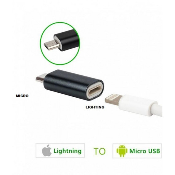 Adaptador Lightning Hembra a Micro USB Macho