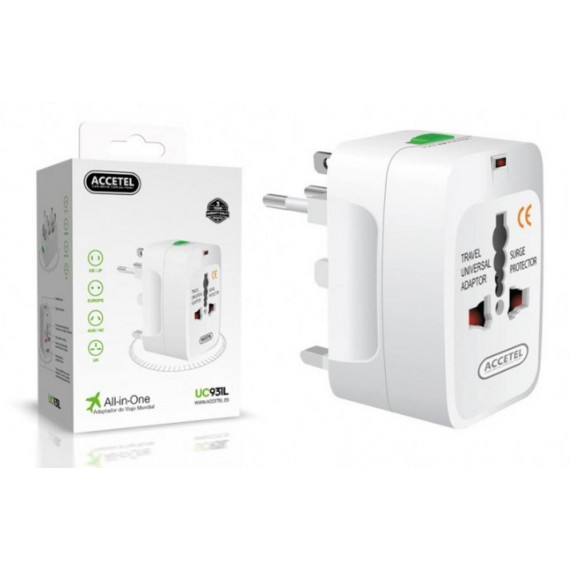 Adaptador Universal de Viaje Accetel UC931L All-in-One