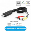Cable Convertidor HDMI a AV (3 RCA) de 1 Metro