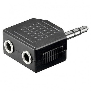 Adaptador Jack Macho 3.5mm a 2 Jack Hembra 3.5mm Konnoc